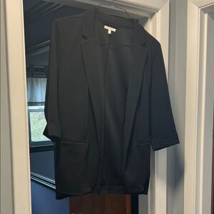 Maurices Black Open-Front Blazer with Patch Pockets